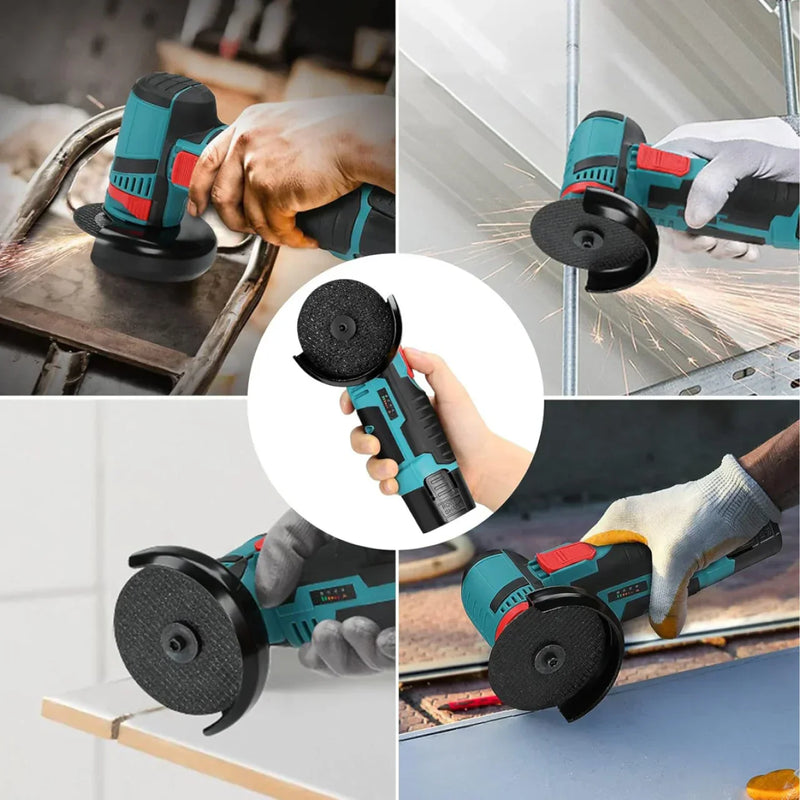 (REMATE DE EXISTENCIAS)  Combo Amoladora Angular Profesional Inalámbrica - (2 Discos + 2 Baterías + Maletín)  🎁