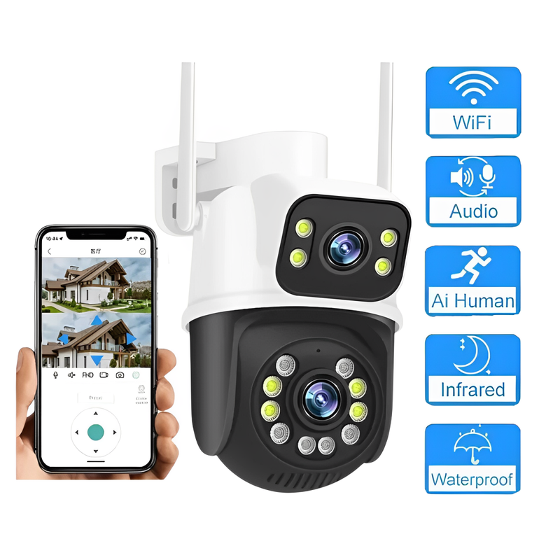 (COMPRA 1 y LLEVA 2) CAMARA DE SEGURIDAD X2-ROTACION 360°-90°