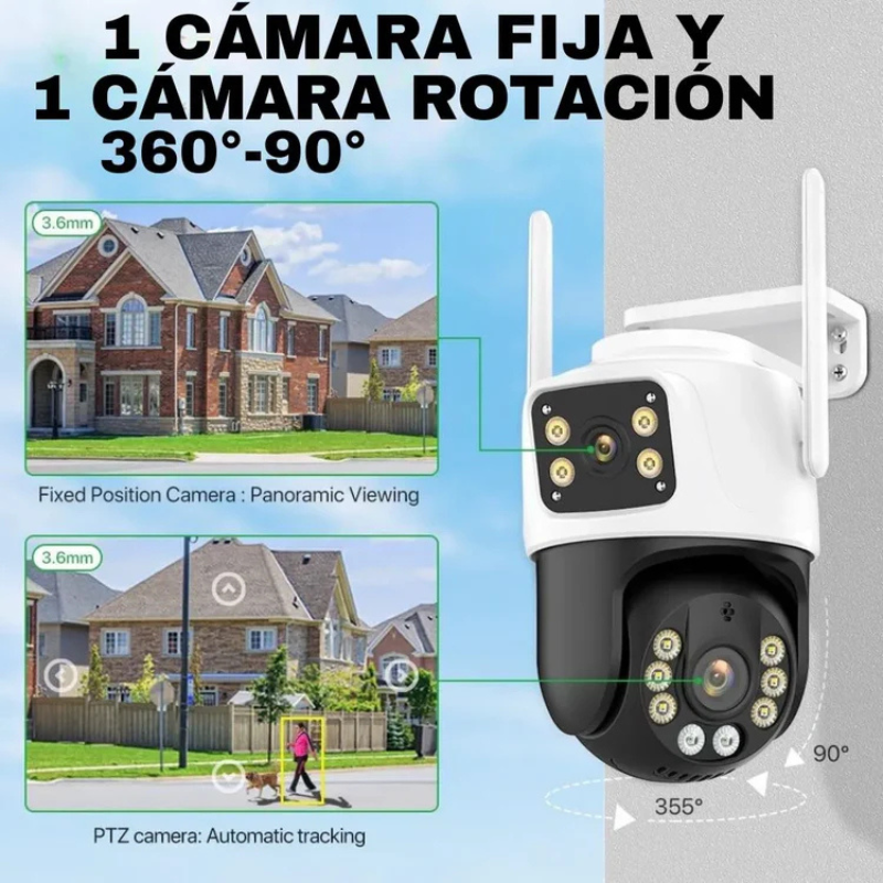 (COMPRA 1 y LLEVA 2) CAMARA DE SEGURIDAD X2-ROTACION 360°-90°