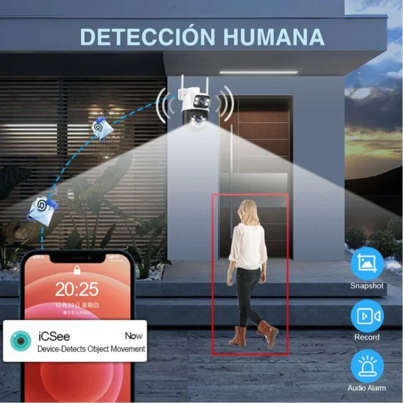 (COMPRA 1 y LLEVA 2) CAMARA DE SEGURIDAD X2-ROTACION 360°-90°